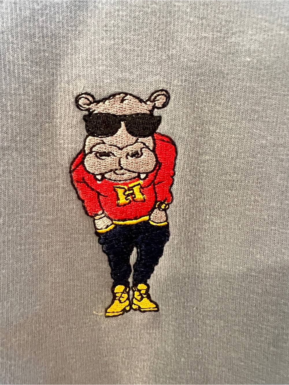 The Fly Hippo Collection Blue Cropped Sweatshirt Size Small - Picture 4 of 9